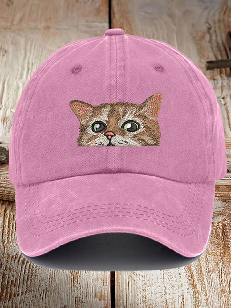 Cute Cat Animal Print Vintage Baseball Cap elevenforest