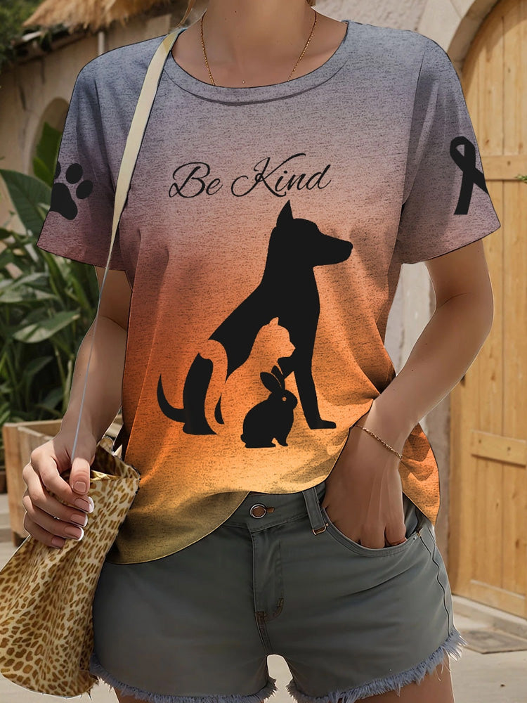 Women's Prevention Of Cruelty To Animals Month Be Kind T-shirt elevenforest