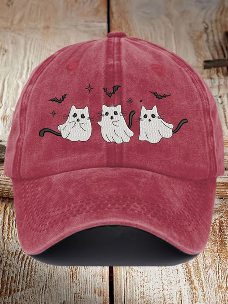 Cute Cat Animal Print Vintage Baseball Cap elevenforest