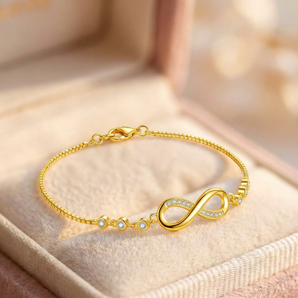 Adjustable Infinity Bracelet In Silver