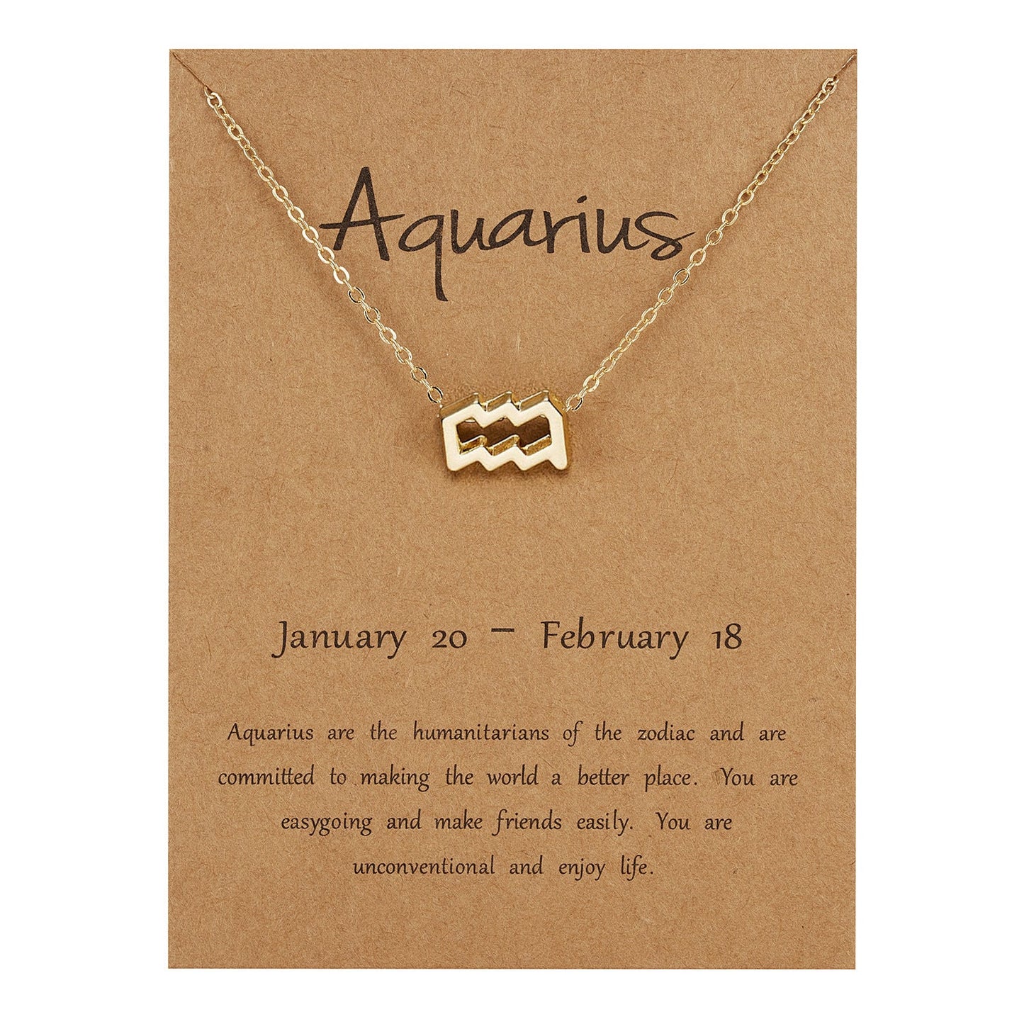 Aquarius Zodiac Necklace