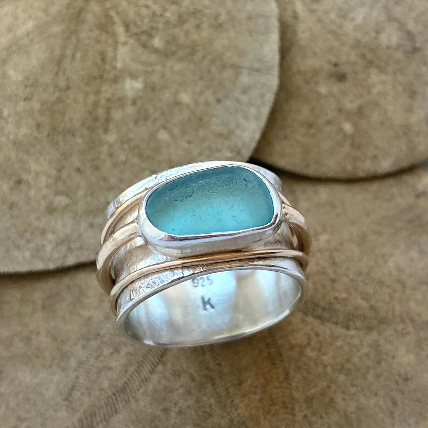 Vintage The Meditation Ring With Gold Bands