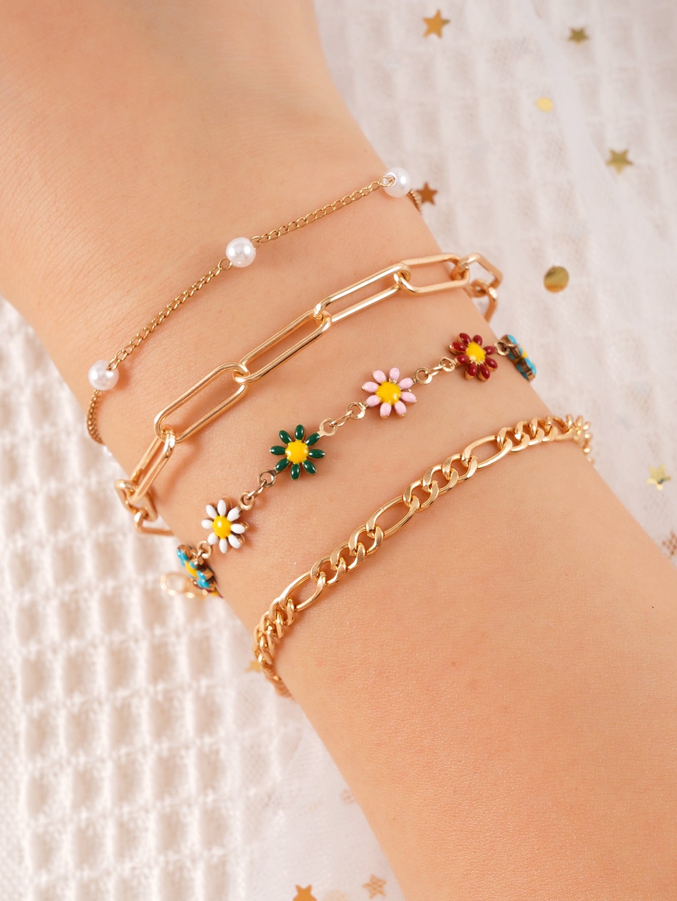 Colorful Daisy Bracelet