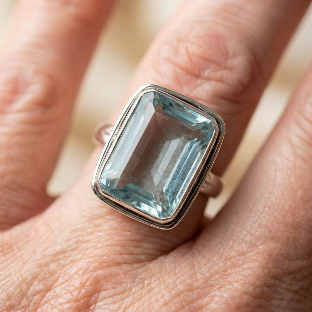 Blue Crystal Ring