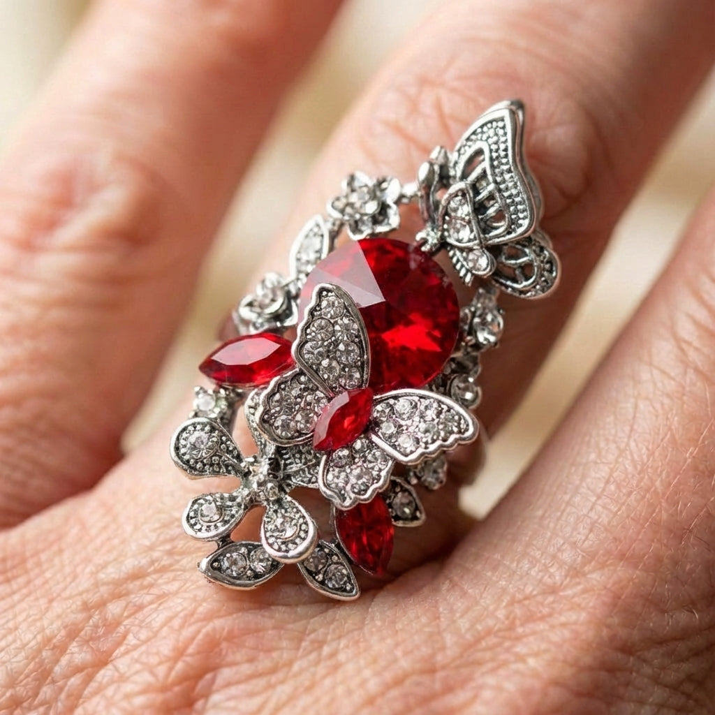 Butterfly Crystal Ring