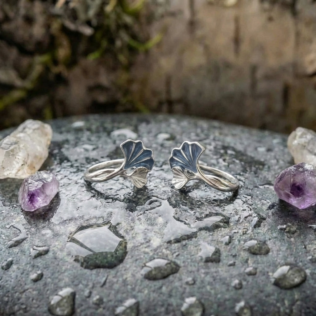 Elegant Ginkgo Leaf Earrings