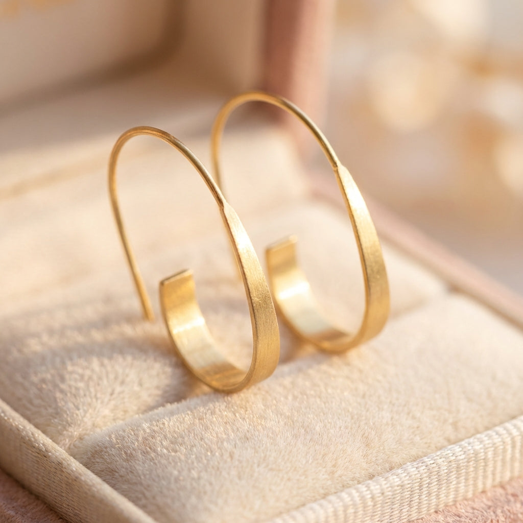 Elegant Gold Spiral Earrings
