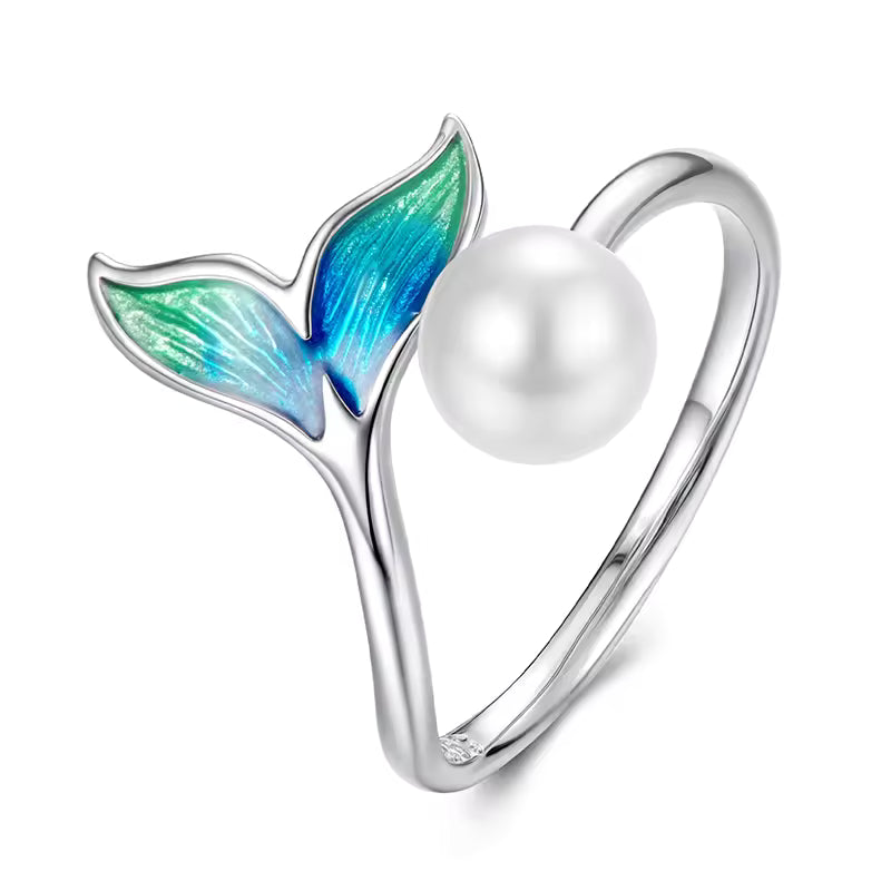 Elegant Mermaid Pearl Ring