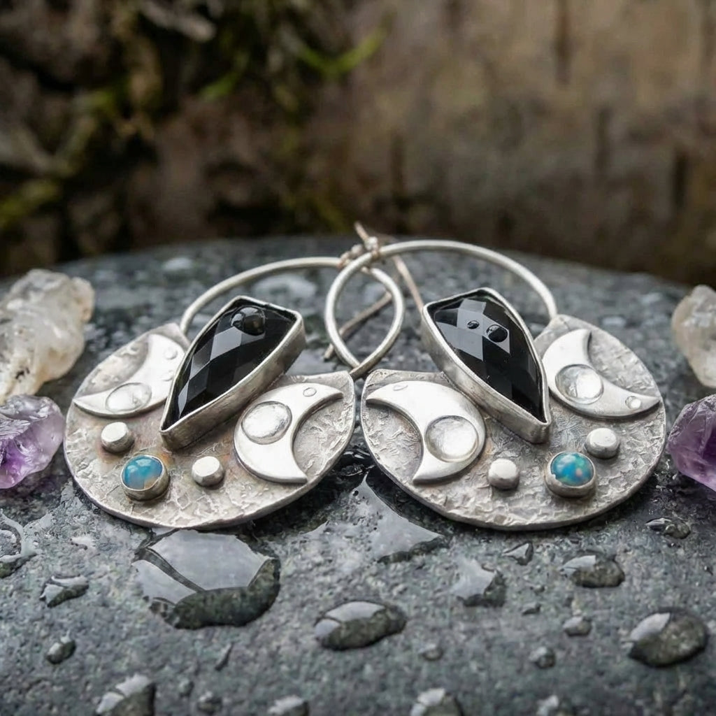 Elegant Moon Phase Earrings