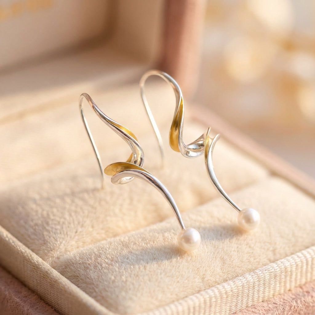 Elegant Pearl Dangle Earrings