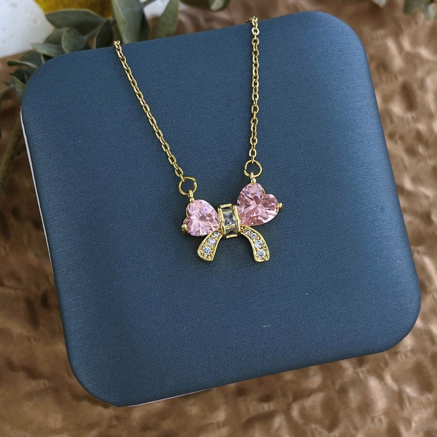 Elegant Pink Crystal Necklace