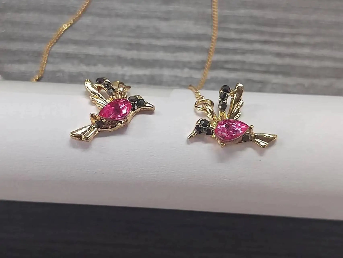 Elegant Ruby Bird Earrings