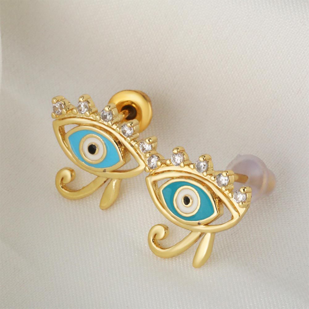 Evil Eye Crystal Earrings