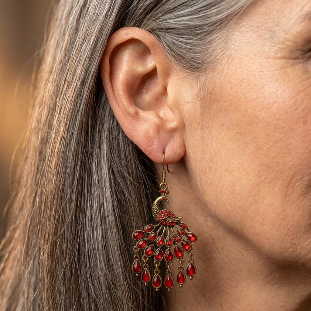 Peacock Earrings