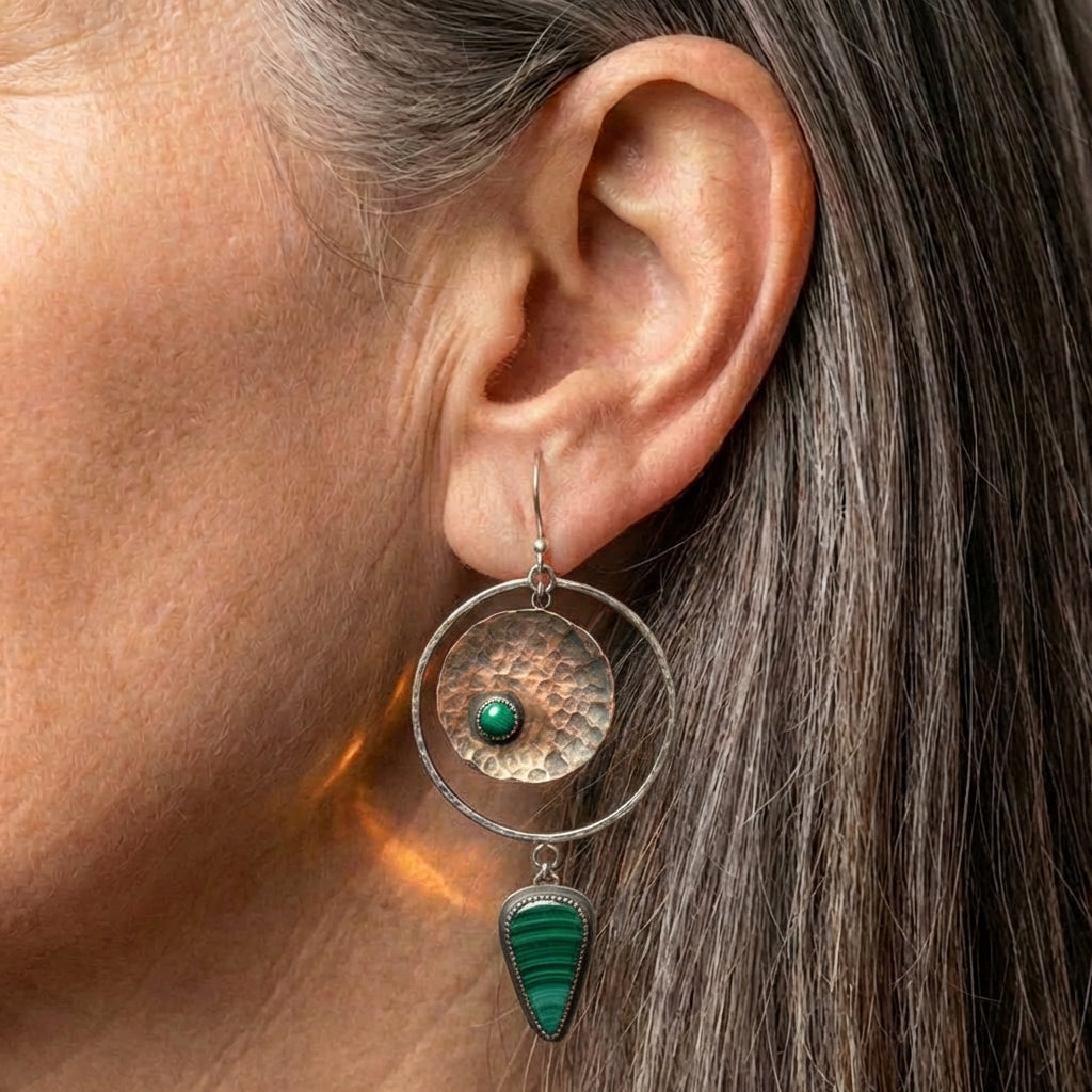 Green Stone Earrings
