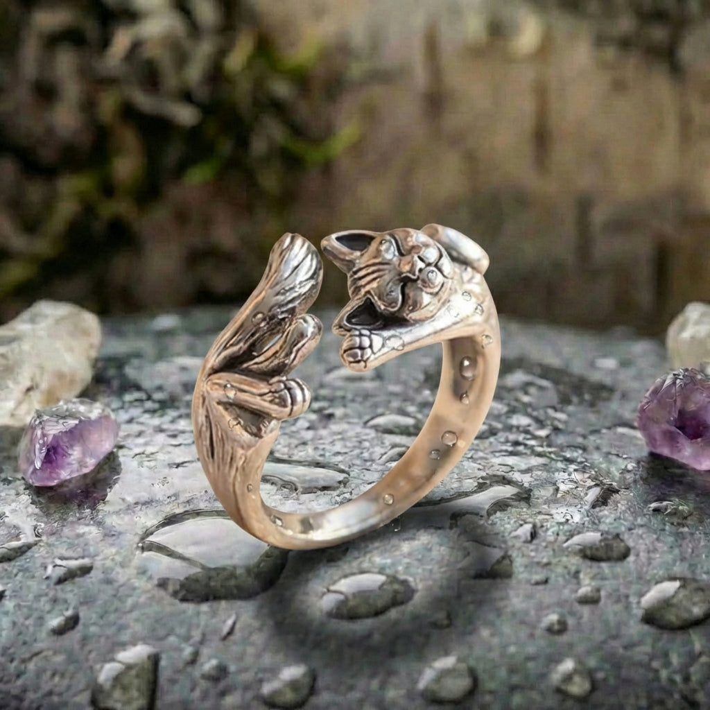 Statement Fortune Cat Ring