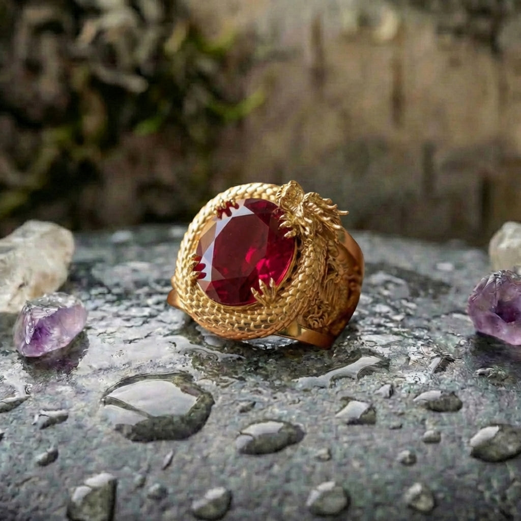 Statement Dragon Ruby Ring