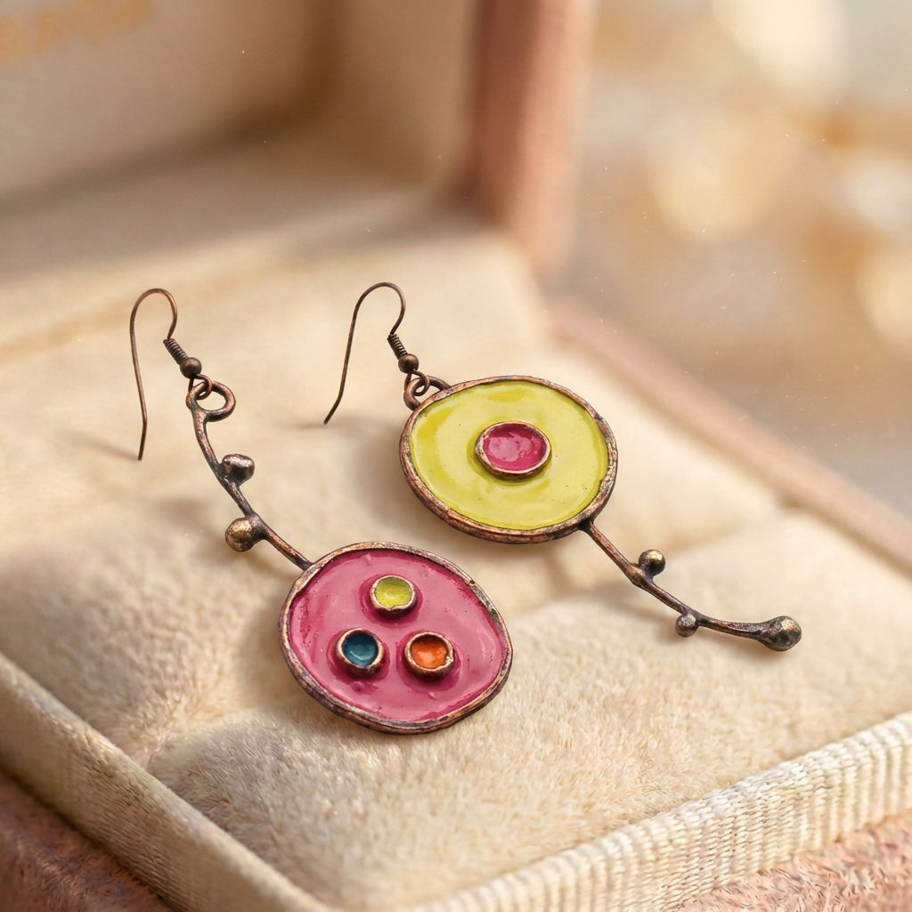 Vintage Asymmetric Dangle Earrings