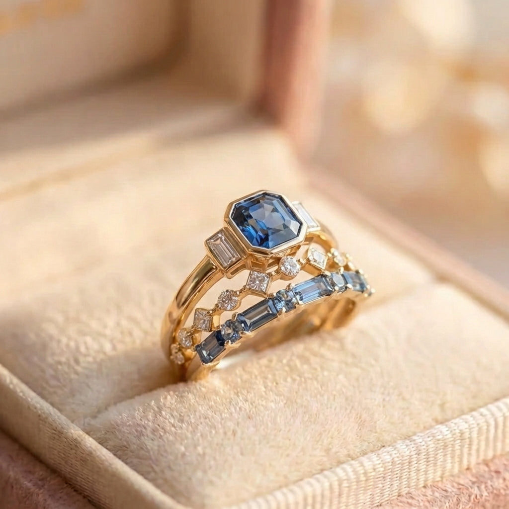 Elegant Sapphire Gold Ring