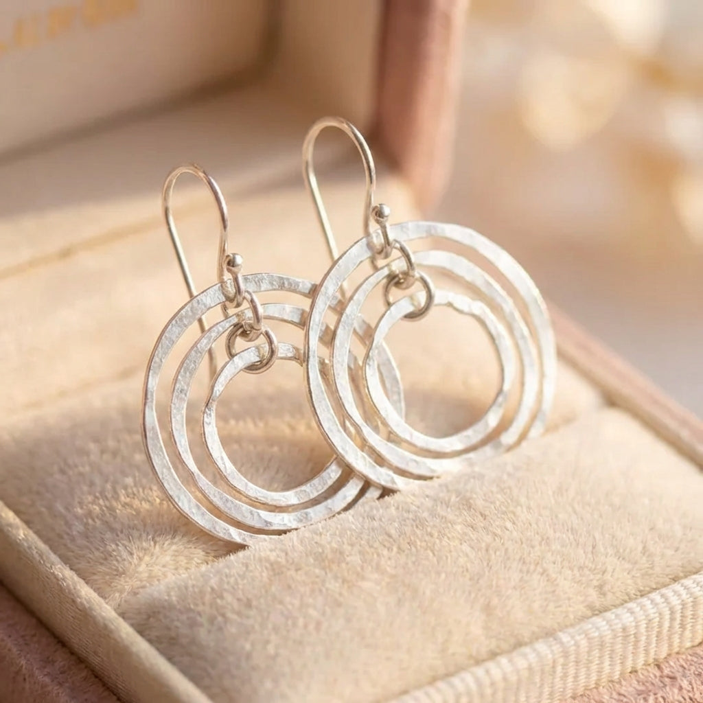 Vintage Circle Dangle Earrings