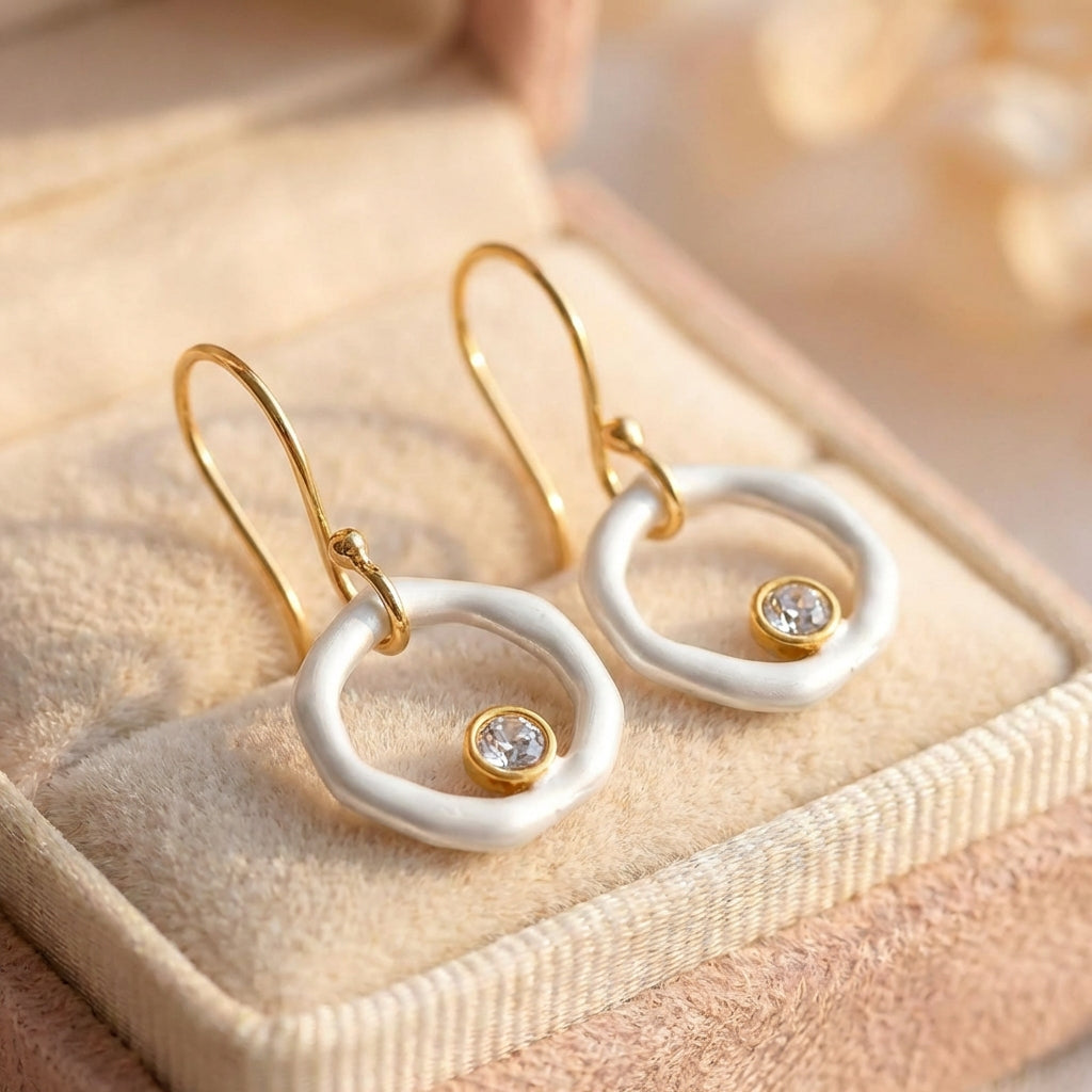 Elegant Pearl Crystal Earrings