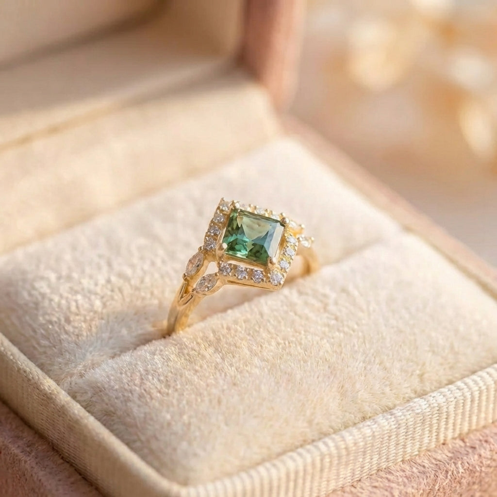 Elegant Green Stone Ring