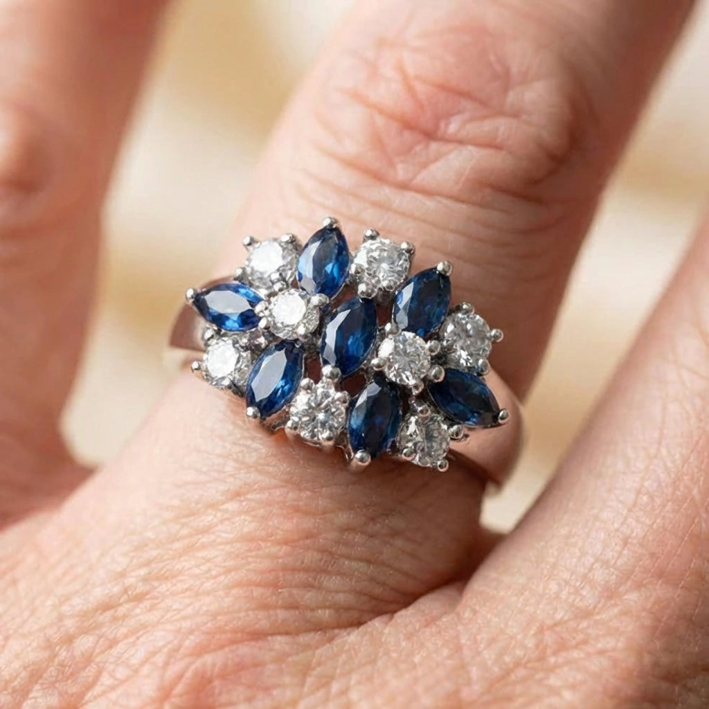 Blue Crystal Ring