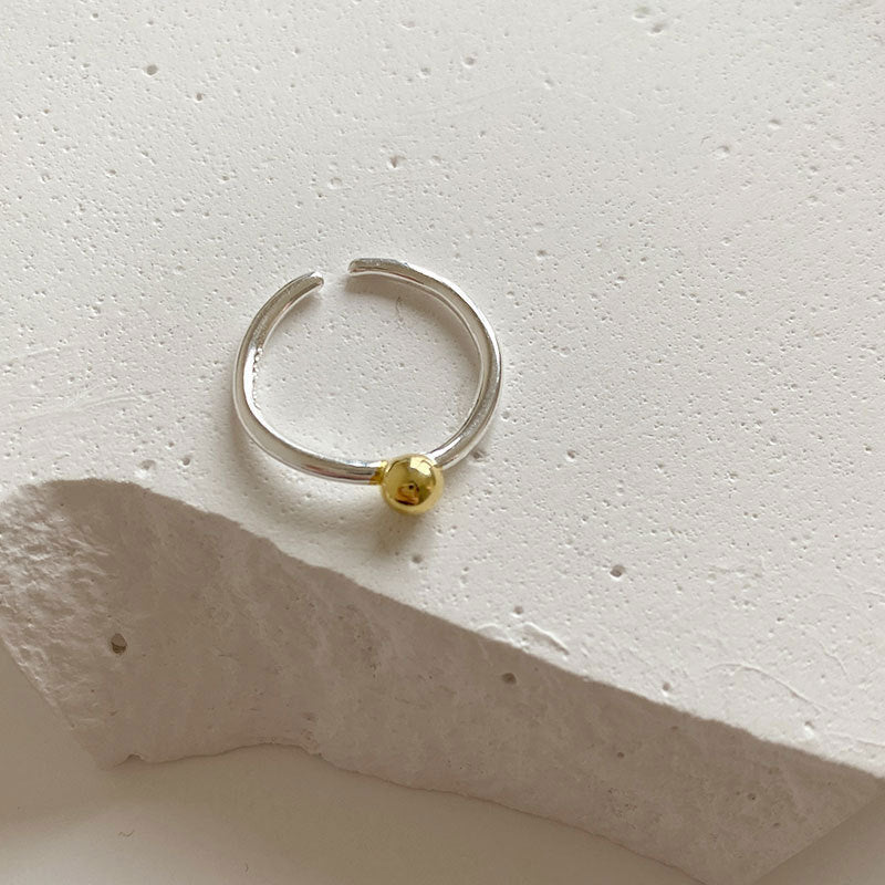 Minimalist Gold Bead Ring
