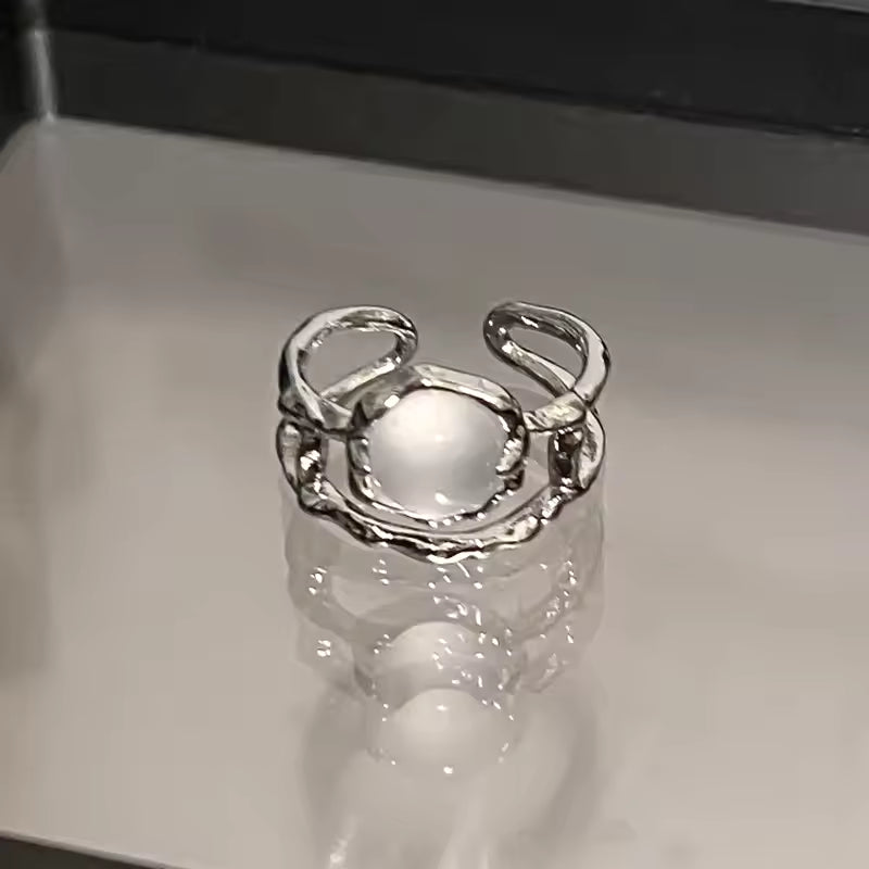 Modern Pearl Ring