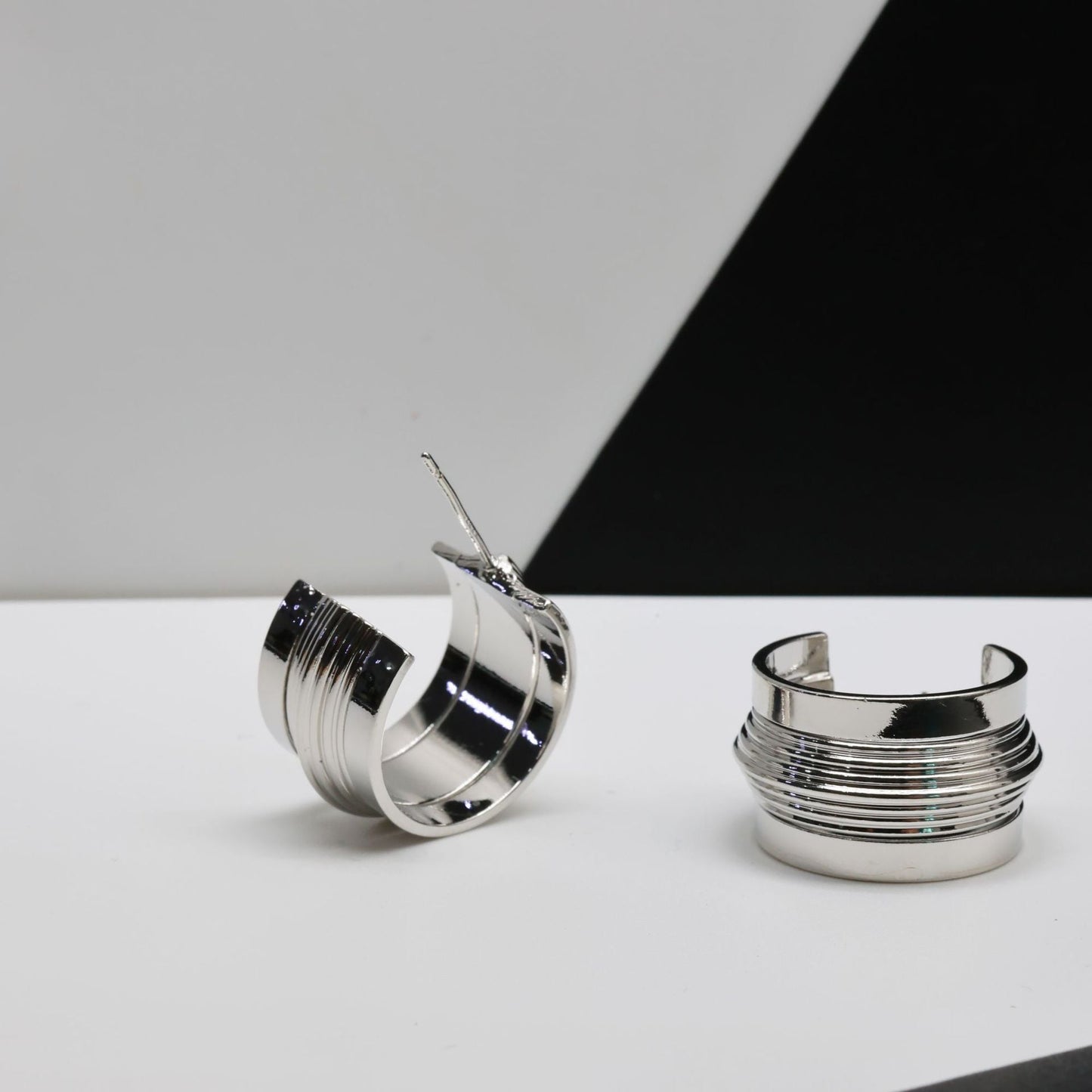 Modern Striped Earrings