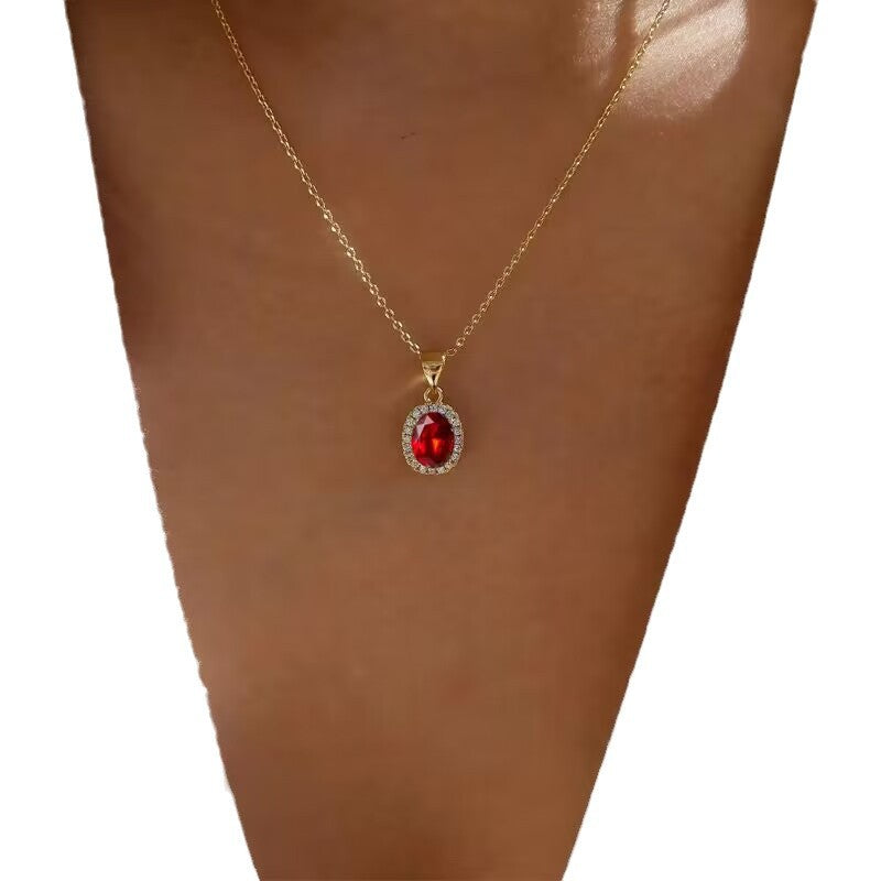 Elegant Emerald Halo Pendant Necklace