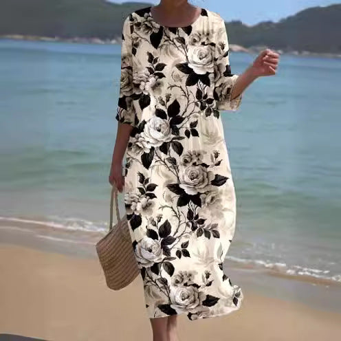 LD | Maxi jurk met bloemenpatroon