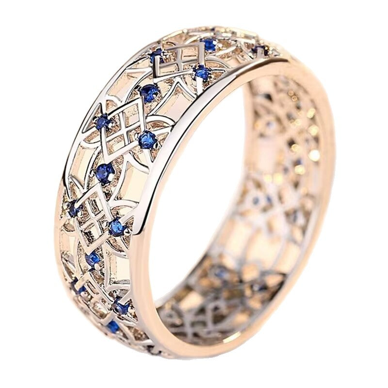 Elegant Starwoven Silver Ring