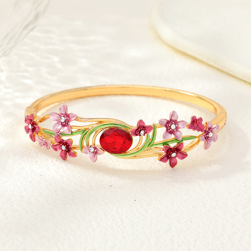 Romantic Floral Red Bracelet