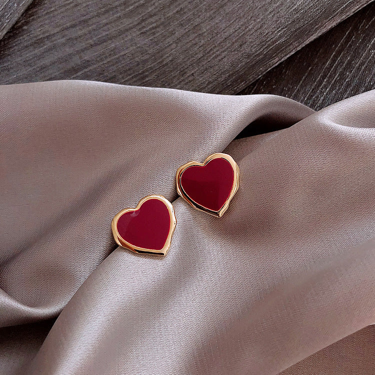 Romantic Red Heart Earrings
