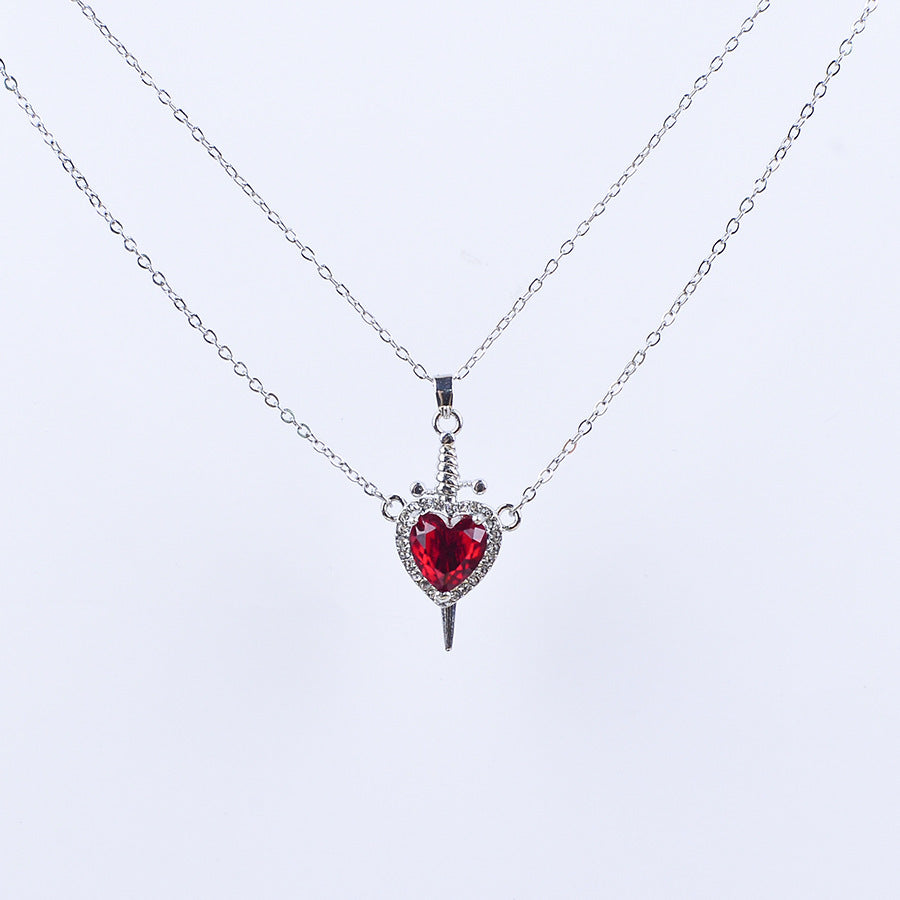 Romantic Red Heart Necklace