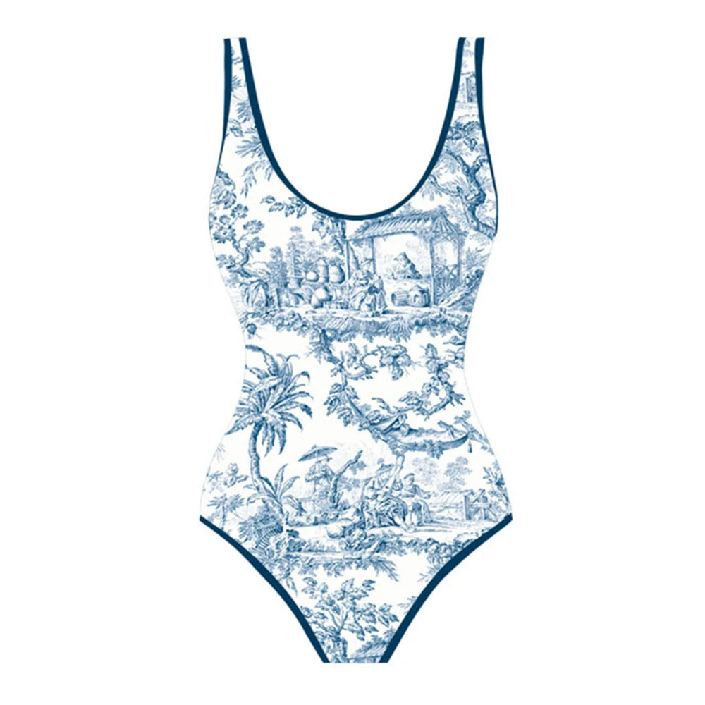Subtly Elegant Swimsuit with a Refined Vintage Look