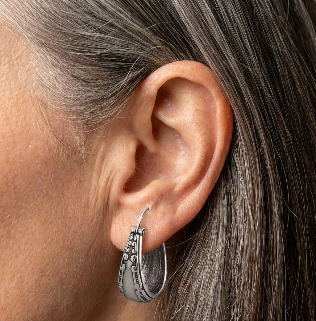 Silver Mandala Earrings