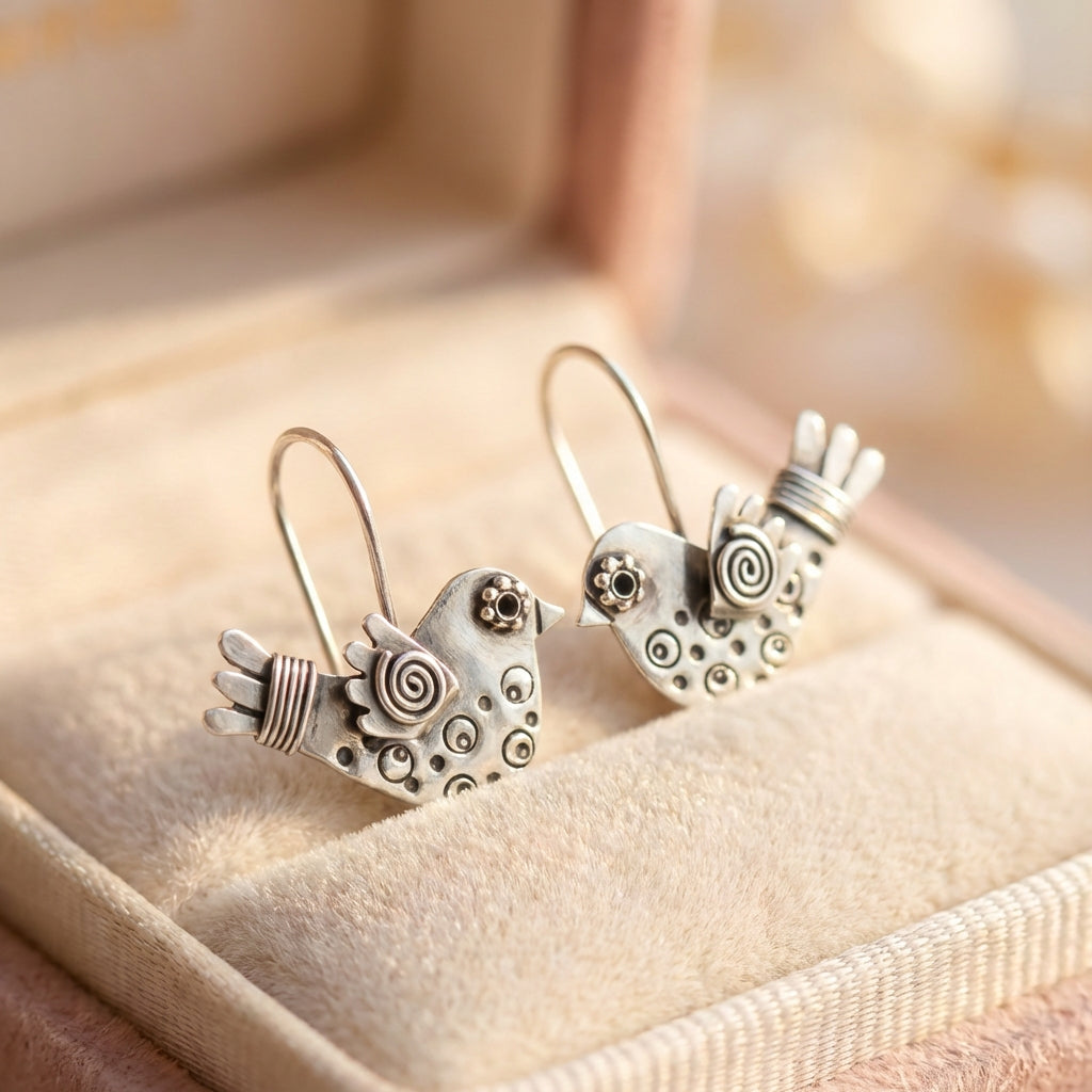 Vintage Bird Dangle Earrings