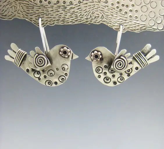Vintage Bird Dangle Earrings