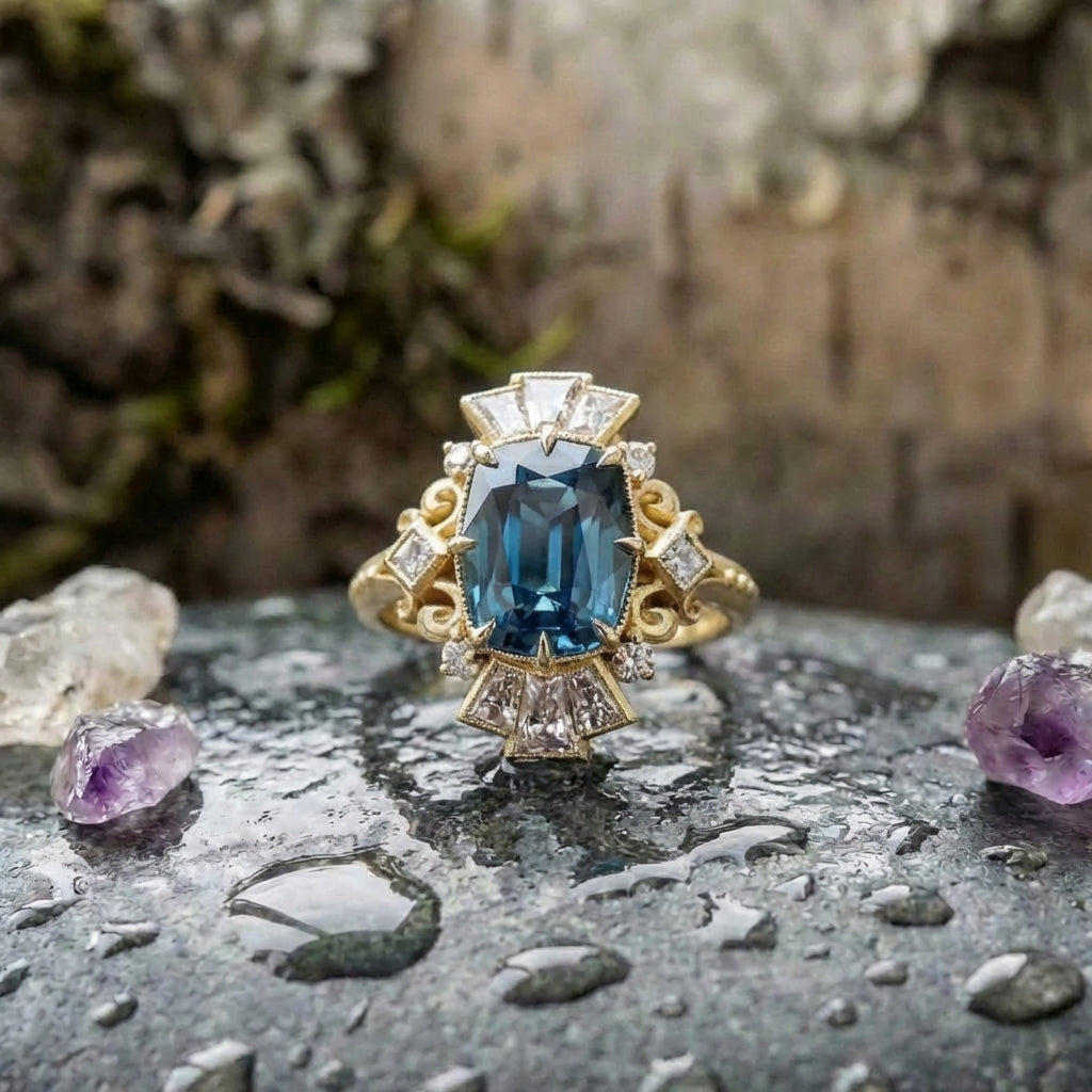 Vintage Blue Sapphire Ring