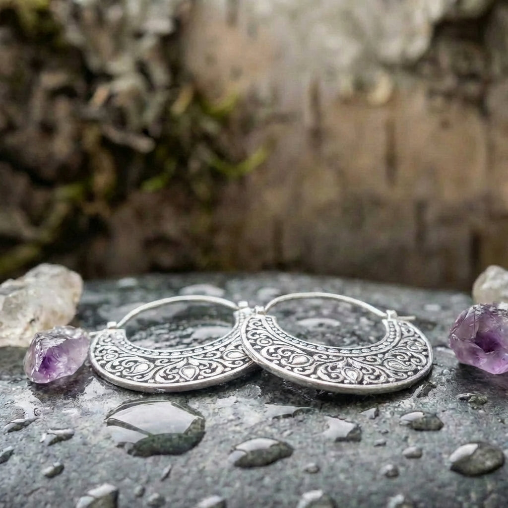Vintage Boho Crescent Earrings