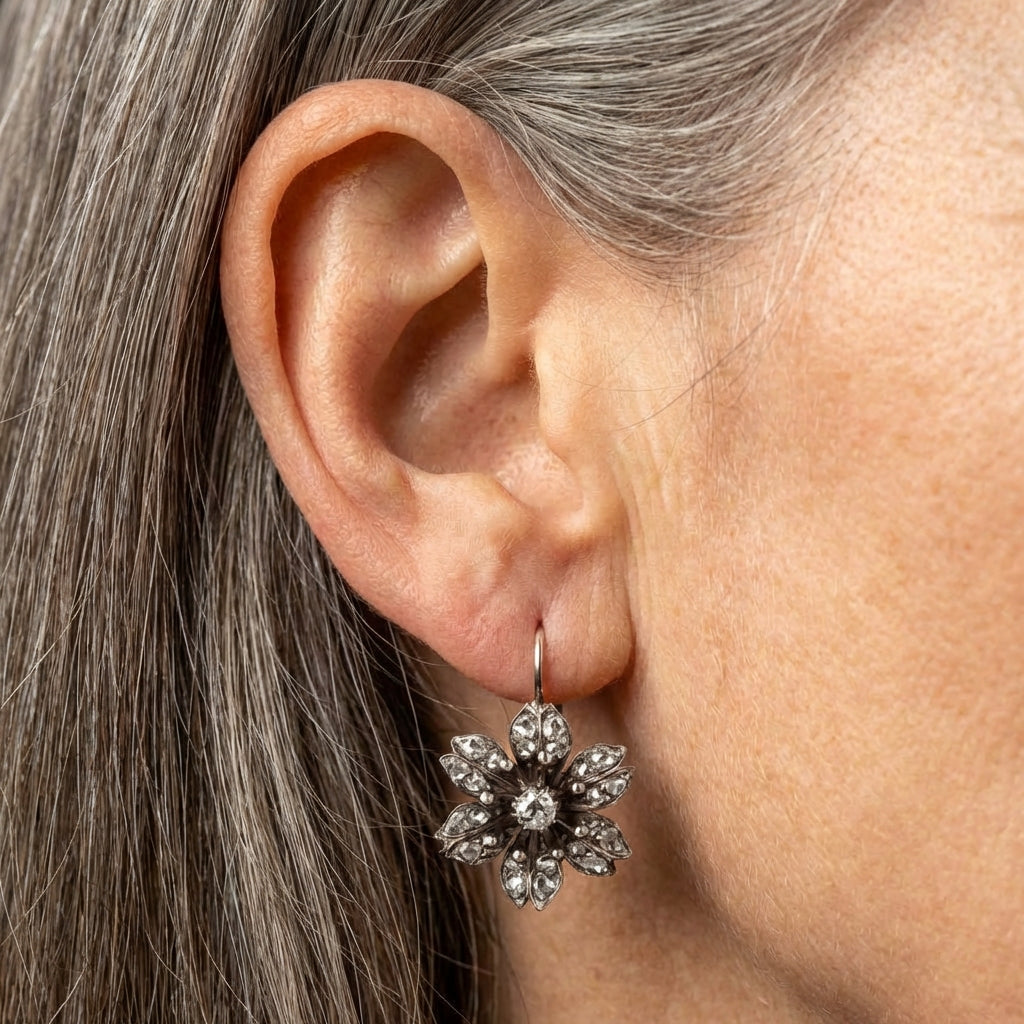 Crystal Flower Earrings