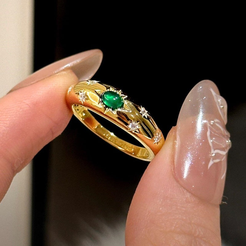 Vintage Emerald Gold Ring