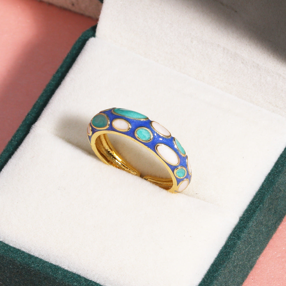 Vintage Enamel Ring