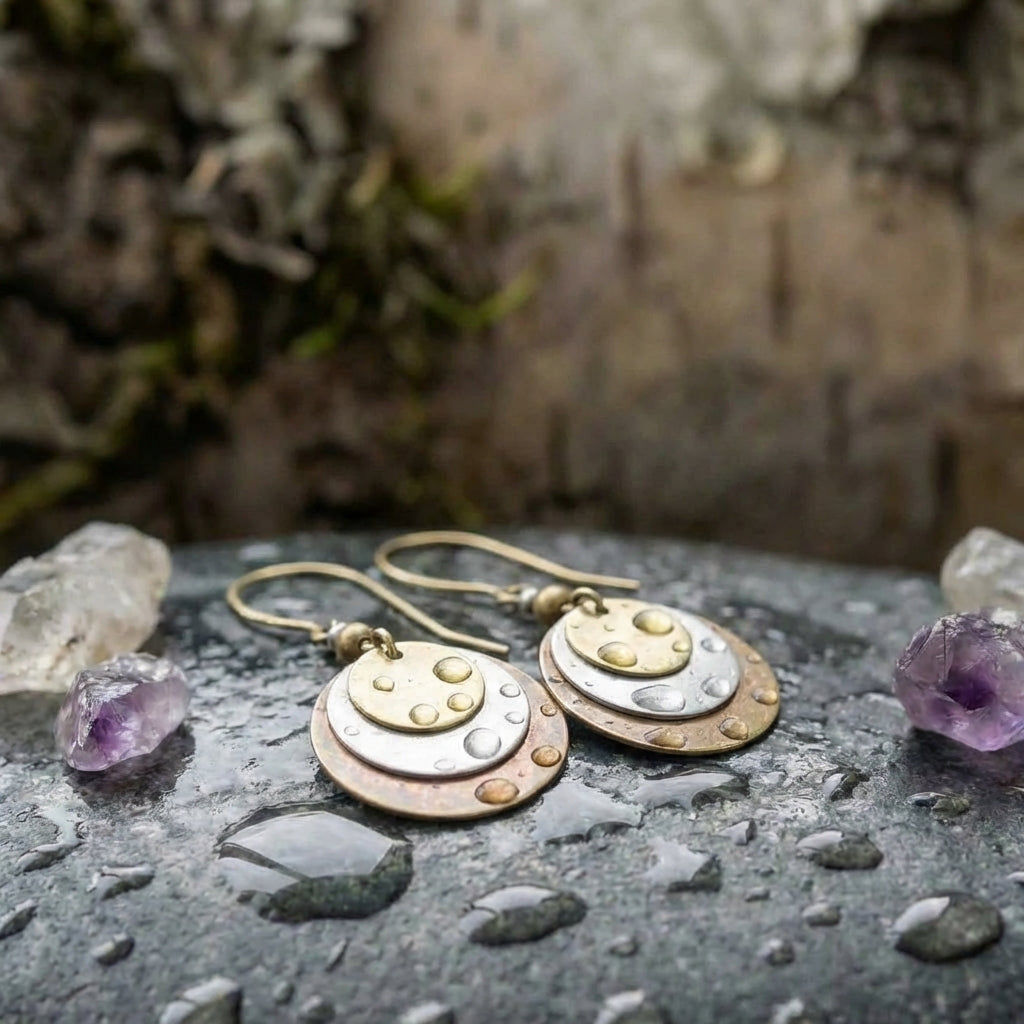 Vintage Geometric Dangle Earrings