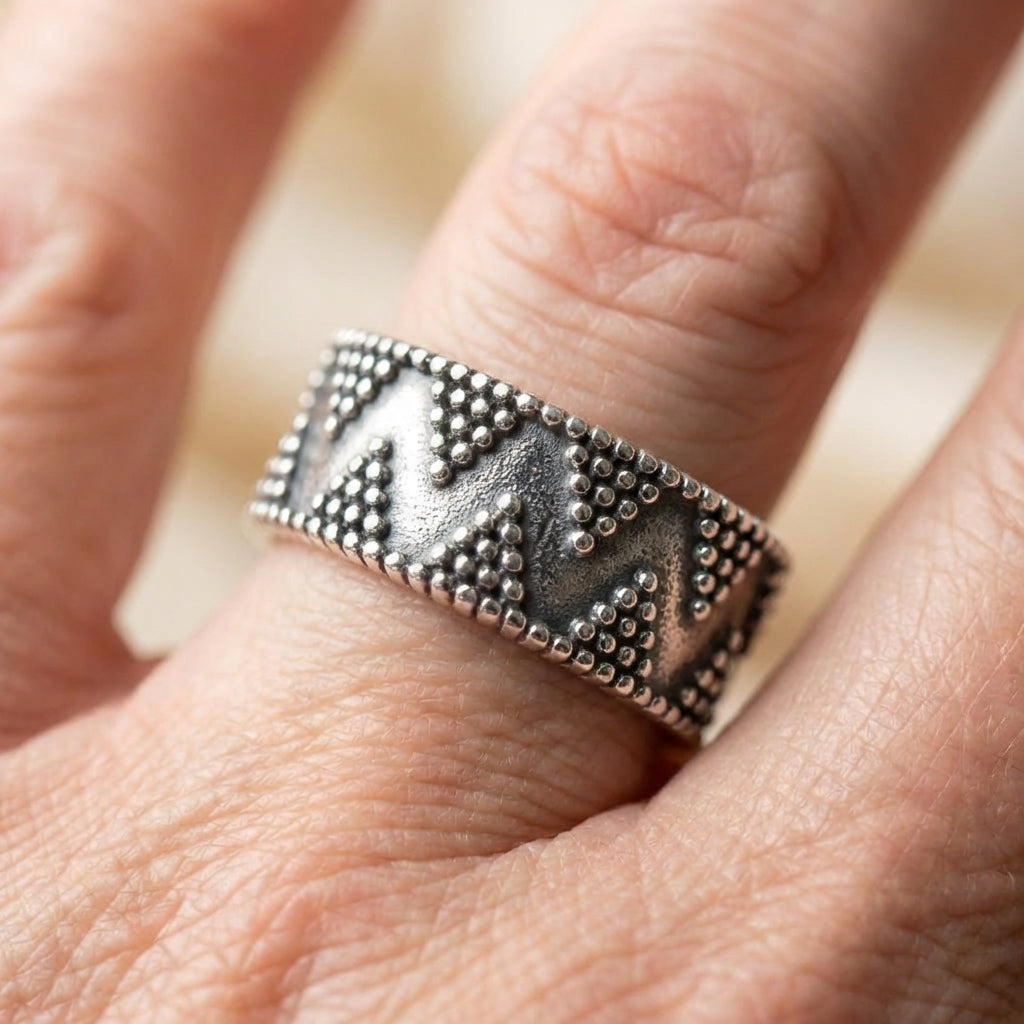Geometric Silver Ring