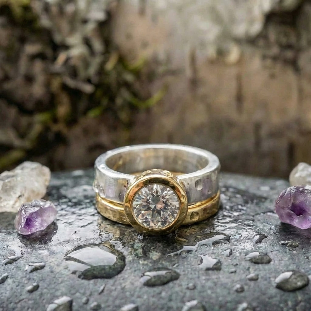 Vintage Gold Silver Ring