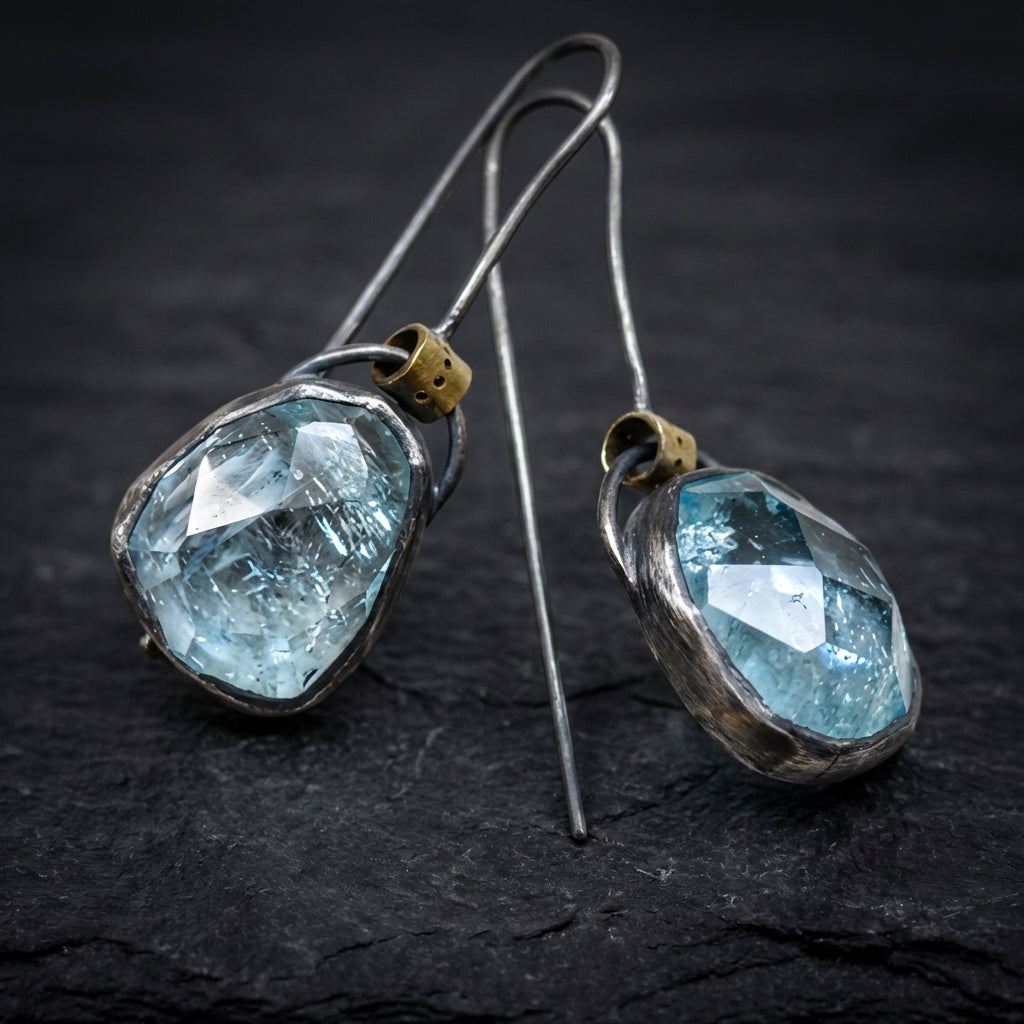 Vintage Moon Glass Earrings