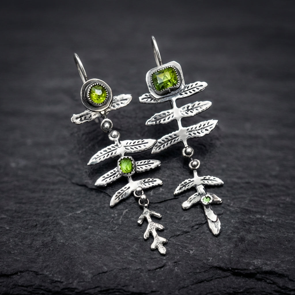 Vintage Nature Earrings In Silver